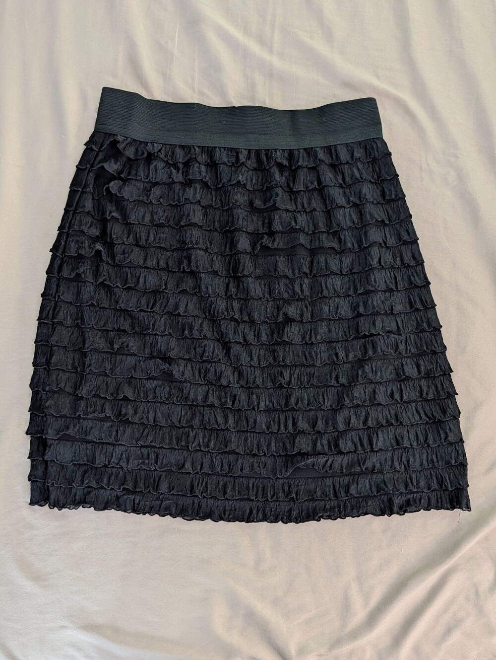 Kimchi Blue Black Ruffle Mini Skirt